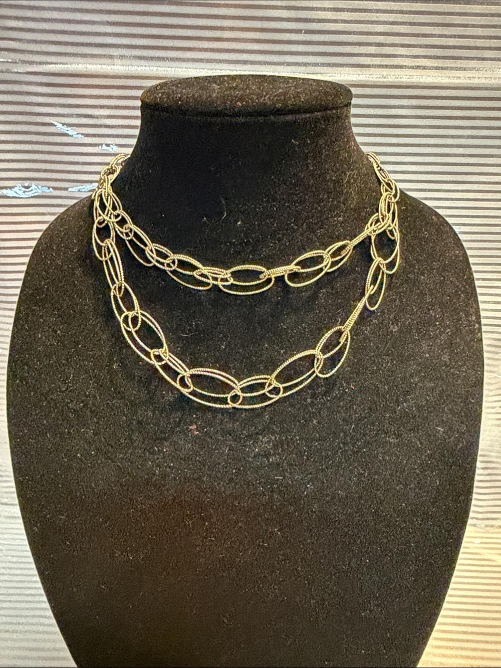 Source Unknown Gold Double-Layer Link Necklace - Women Jewelry